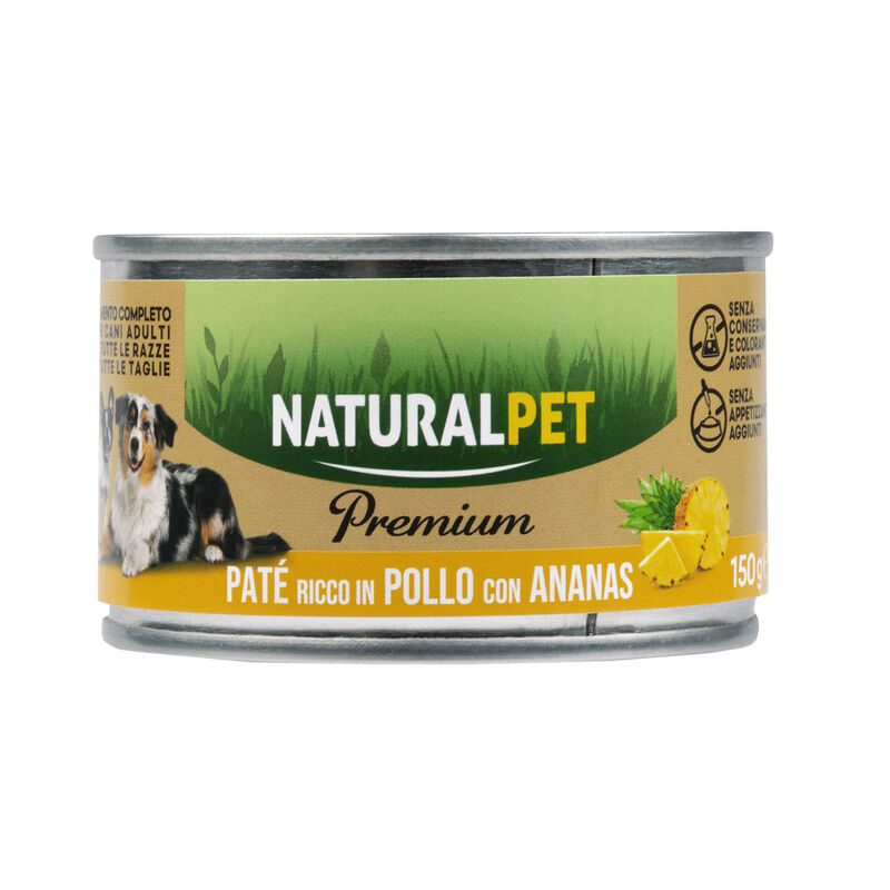 Naturalpet Premium Dog Adult Paté ricco in Pollo con ananas 150gr