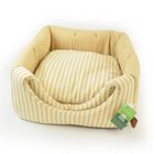 L'Isola dei Tesori Cuccia Cubo Righe Beige 40x40x40 cm