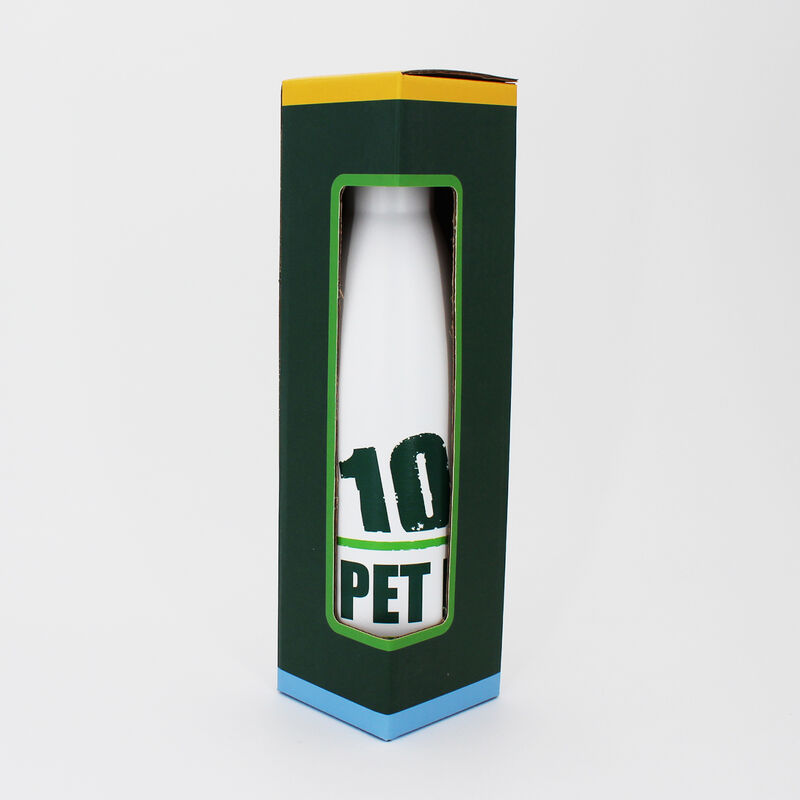 Borraccia termica bianca con stampa verde 100% Pet Lover