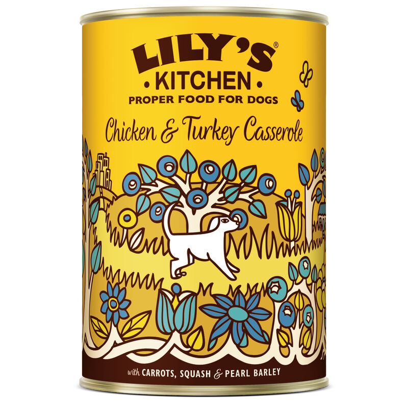 Lily's Kitchen Dog Adult Chicken & Turkey Casserole, Pollo e Tacchino 400 gr