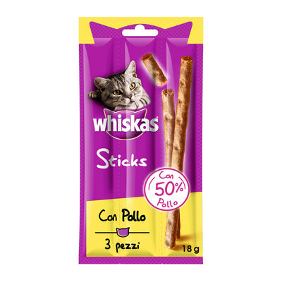 Whiskas Sticks Cat Adult al Pollo 3 pz 18 gr