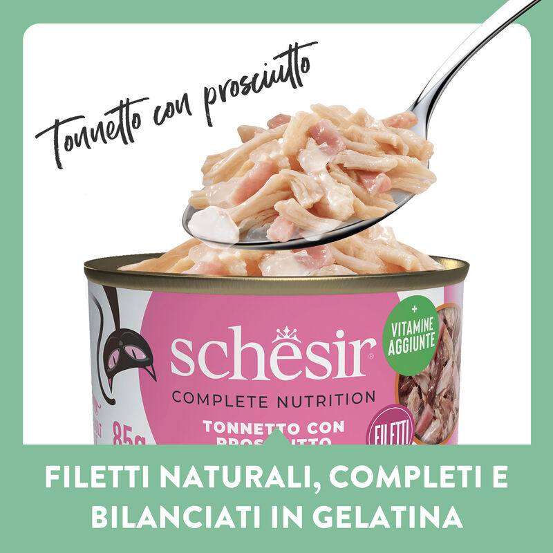 Schesir Cat Adult Tonnetto con prosciutto jelly 85g