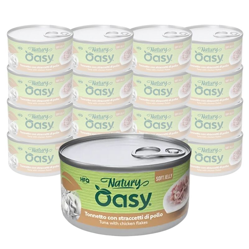 Oasy Cat Natury Tonnetto con Straccetti di Pollo 85g