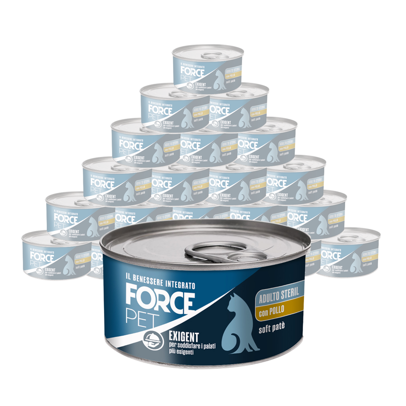 Forcepet Cat Adult Steril Exigent soft pat&egrave; con pollo 85gr