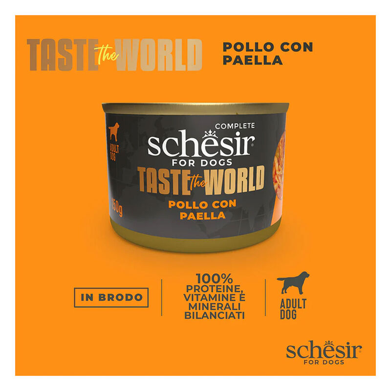 Schesir Taste the World Dog Adult Pollo con paella in brodo 150gr