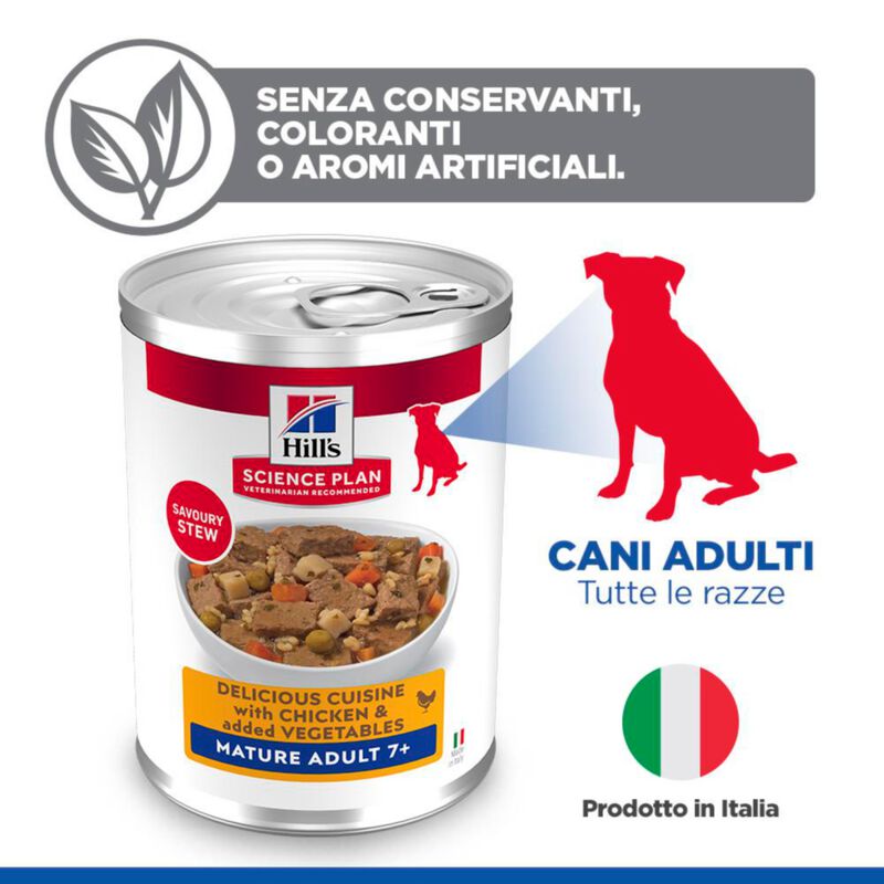 Hill's Science Plan Spezzatino per cani anziani Pollo e verdure 363 gr