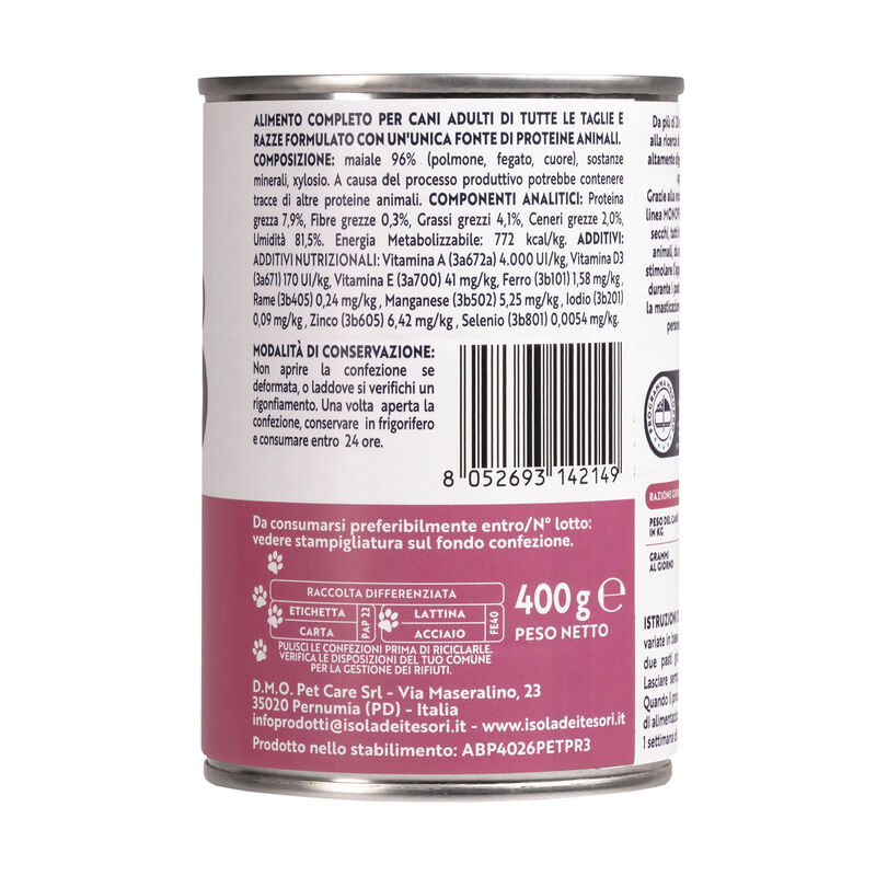 Monopro Dog Adult All breeds Maiale 400 gr