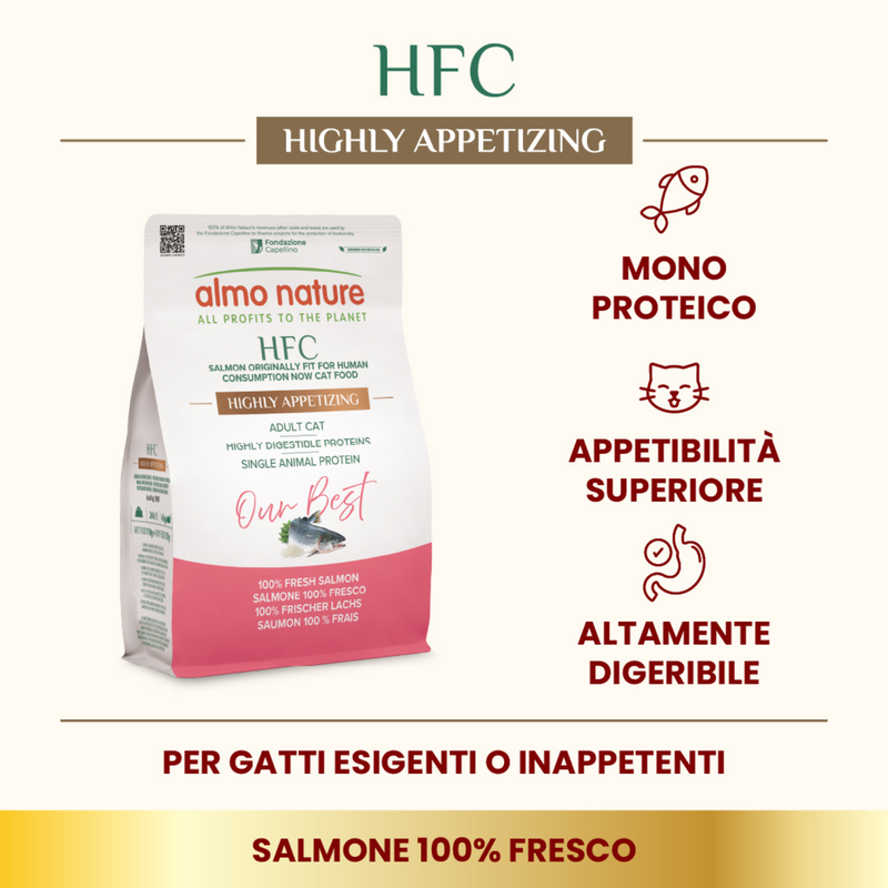 Almo Nature HFC Cat Adult Highly Appetizing Salmone 1,2kg