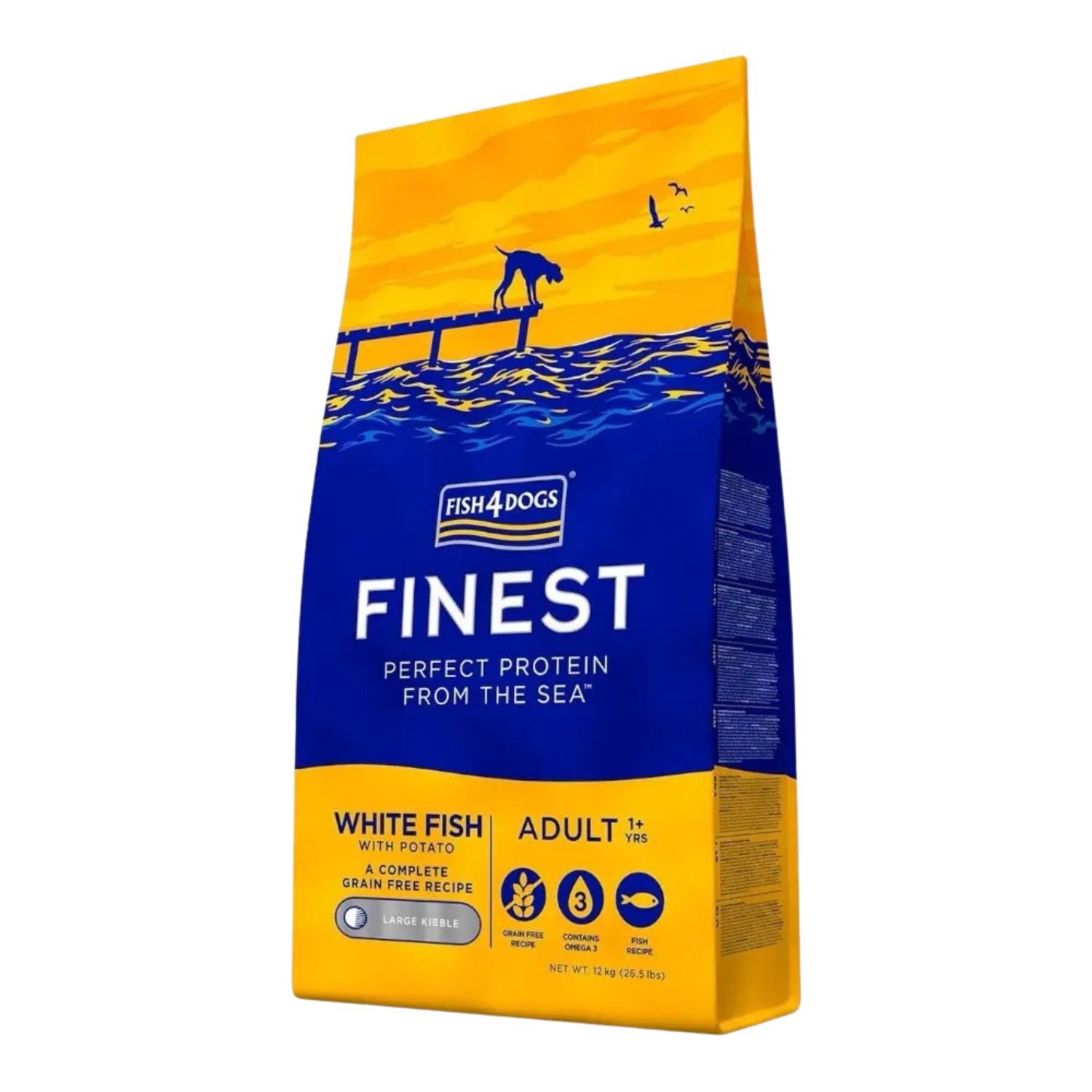 Fish4dogs Finest Dog Adult Large Pesce Bianco 12 kg | L'Isola dei