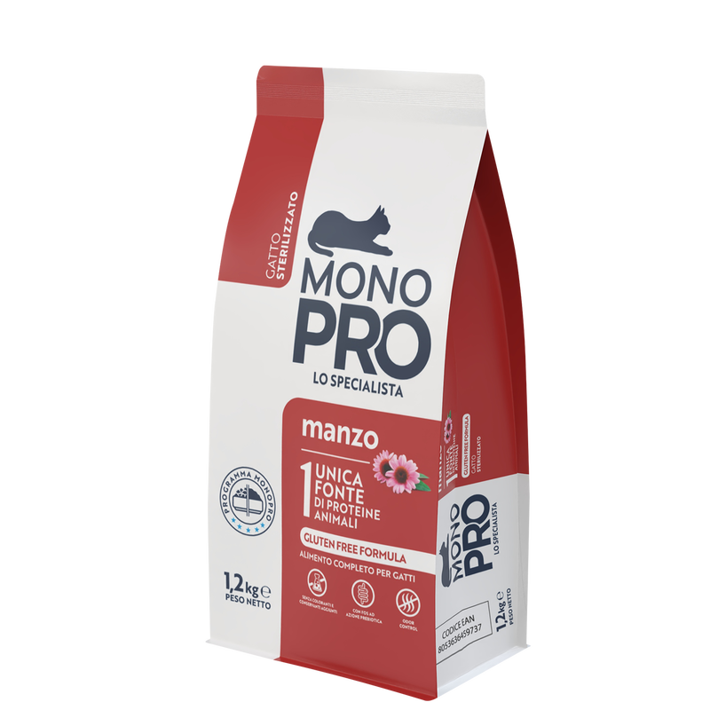 Monopro Cat Adul Sterilized Manzo 1,2kg