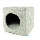 Leo Pet Cuccia Cuccia Cubo Verde e Bianco 40x40x40 cm