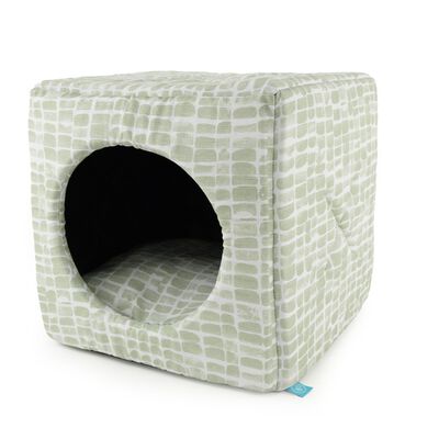 Leo Pet Cuccia Cuccia Cubo Verde e Bianco 40x40x40 cm