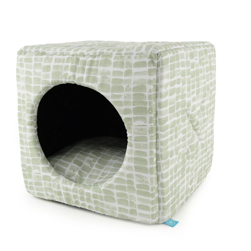 Leo Pet Cuccia Cuccia Cubo Verde e Bianco 40x40x40 cm