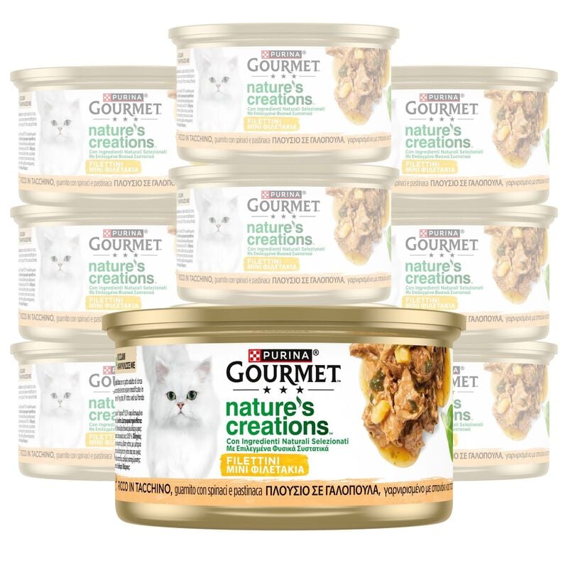 Gourmet Nature's Creations Cat Adult con Tacchino, spinaci e pastinaca 85 gr