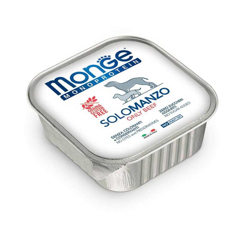 Monge Monoprotein per cani adulti Paté Solo Manzo 150 gr