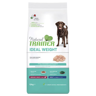 Natural Trainer Dog Ideal Weight Medium & Maxi Adult con Carni bianche 12 kg.