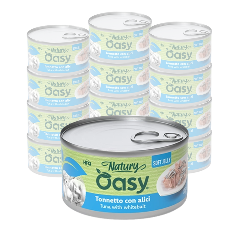 Oasy Natury Cat Adult Tonnetto con alici in jelly 85gr