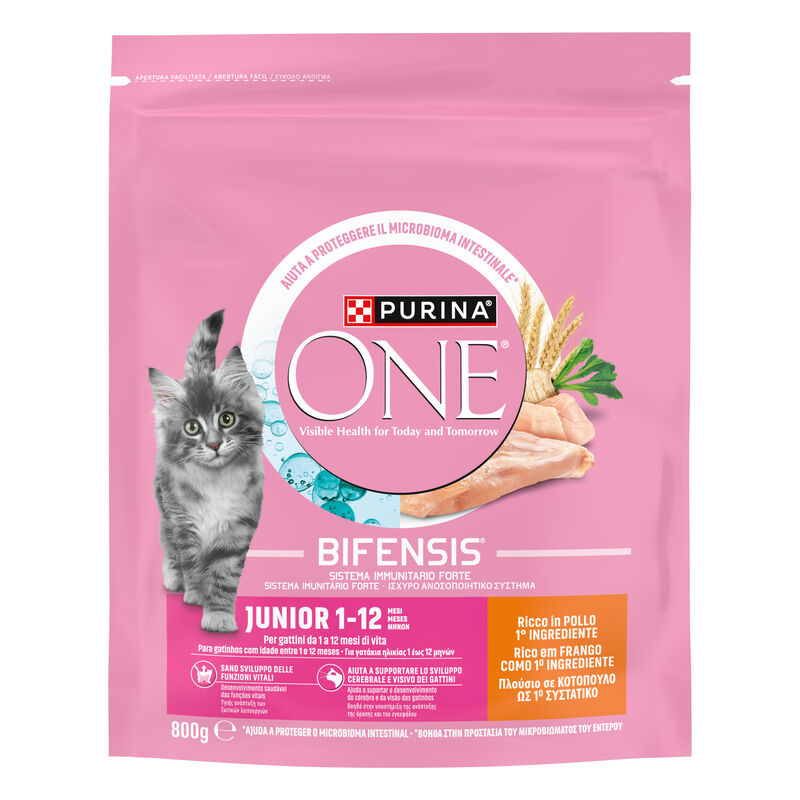 Purina One Bifensis Cat Junior (1-12 mesi) Pollo e Cereali Integrali 800 gr