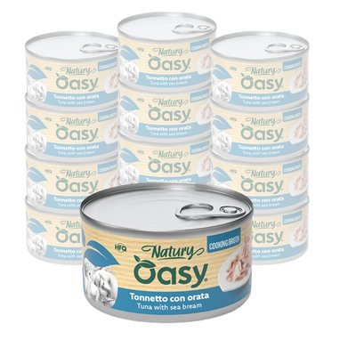 Oasy Natury Cat Adult Tonnetto con orata in brodo 85gr