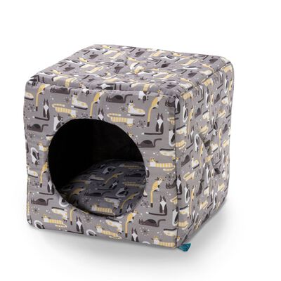 Leo Pet Cuccia Cubo Funny Cats con cuscino estraibile&nbsp;