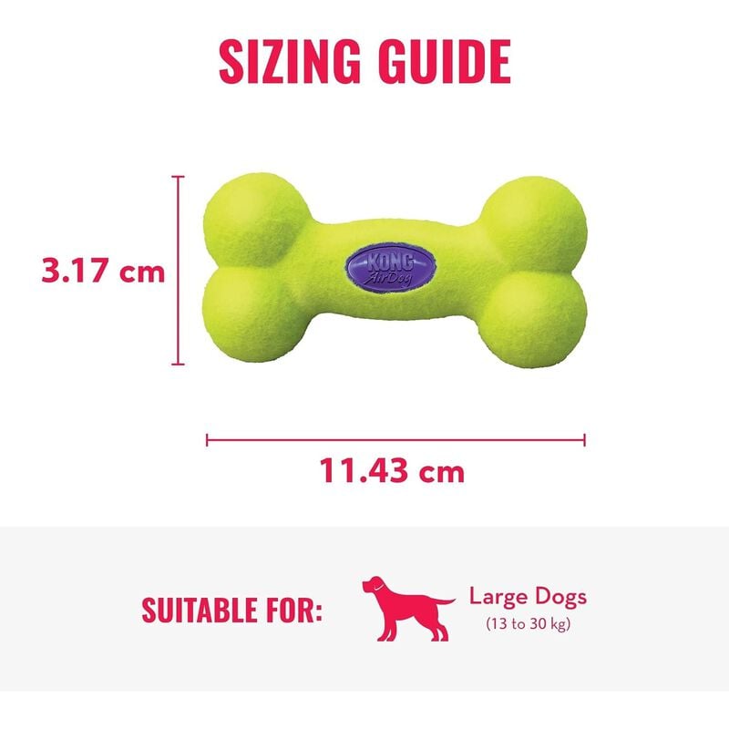 Kong AirDog Osso Sonoro per cani Tg L Giallo