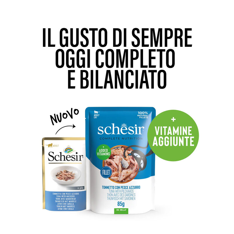 Schesir Cat Tonnetto con Pesce Azzurro in jelly 85 gr