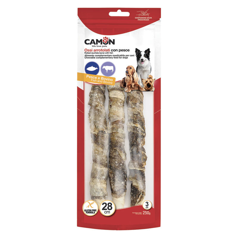 Camon Dog Stick Rolls con pesce 250gr 3 pz