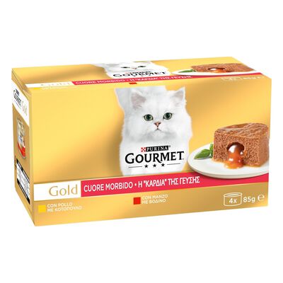 Gourmet Gold Cuore Morbido con Pollo e Manzo 85grx4pz