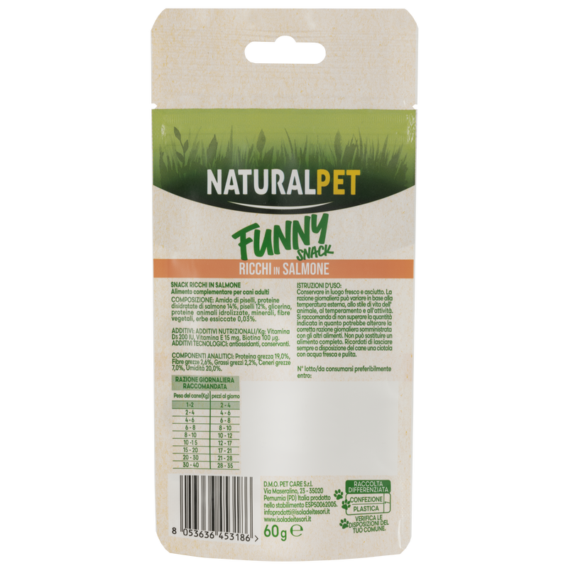 Naturalpet Funny Snack Pesciolini con Salmone 60gr