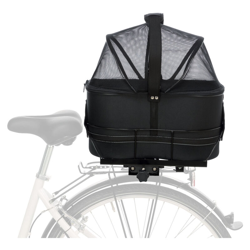 Cesto Per Bicicletta Trixie - Trasportino Per Cani, Griglia Protettiva, Cuscino Lavabile, Per Portapacchi - Foto 9