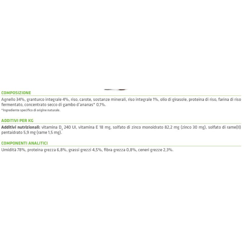 Natural Trainer Dog Adult Small&Toy Pat&eacute; Monoproteico con Agnello 150 gr