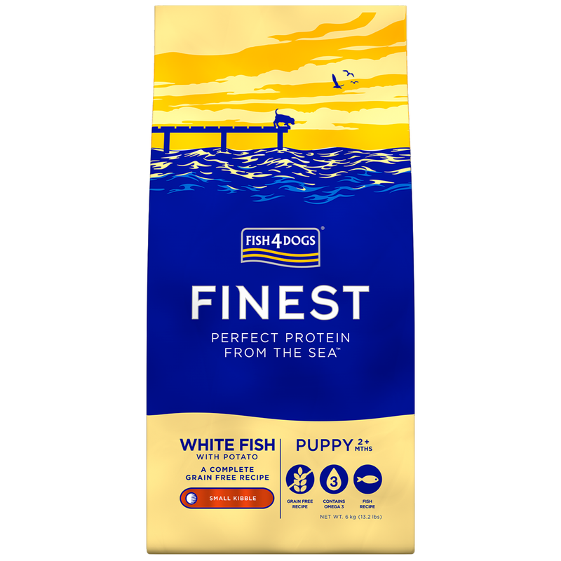 Fish4dogs Finest Dog Puppy Small Pesce Bianco 6 kg