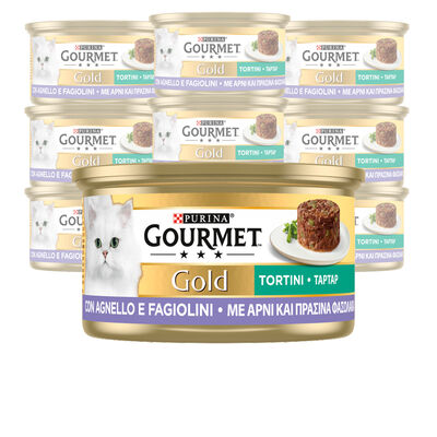 Gourmet Gold Tortini Cat Adult con Agnello e Fagiolini 85 gr