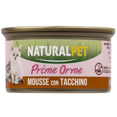 Naturalpet Kitten Prime Orme Mousse con Tacchino 85 gr