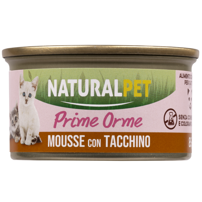 Naturalpet Kitten Prime Orme Mousse con Tacchino 85 gr