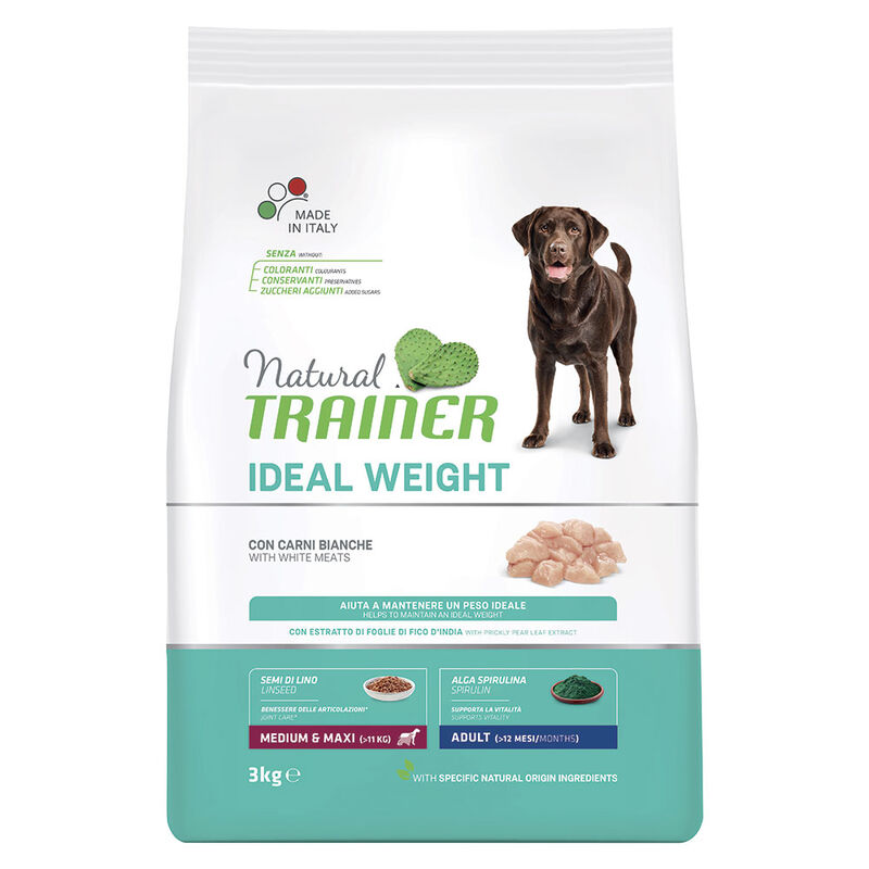 Natural Trainer Dog Ideal Weight Medium & Maxi Adult con Carni bianche 3 kg.