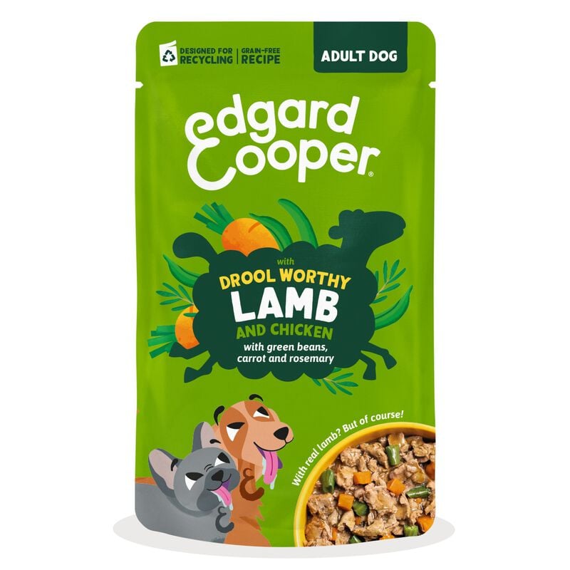 Edgard & Cooper bocconcini per cani adulti Agnello e pollo 150 gr