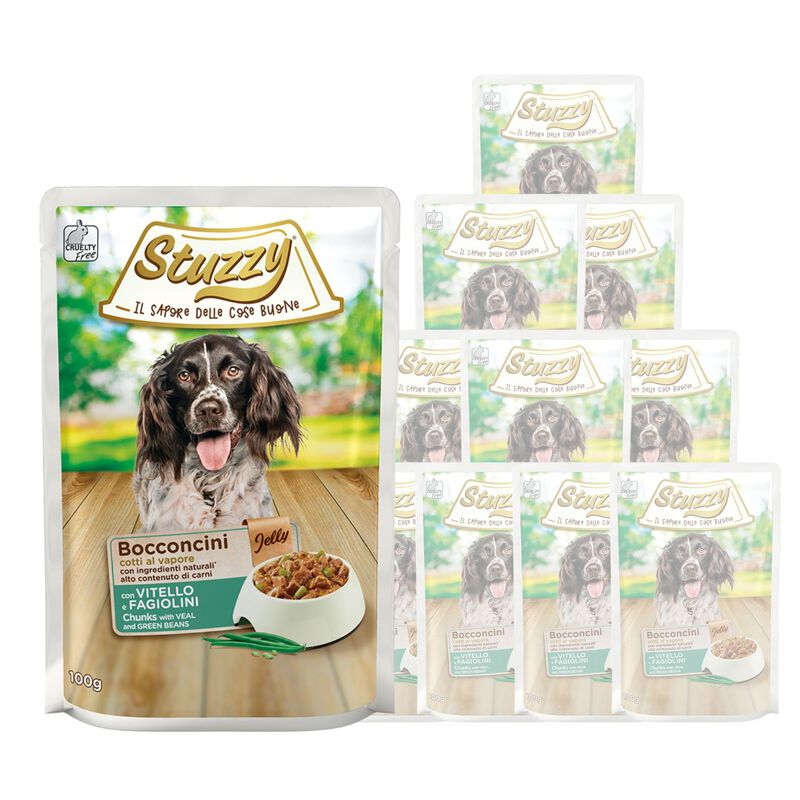 Stuzzy Dog Bocconcini con Vitello e Fagiolini in Gelatina 100 gr