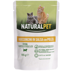 Naturalpet Cat Sterilised Bocconcini in salsa con Pollo 85gr image number 0