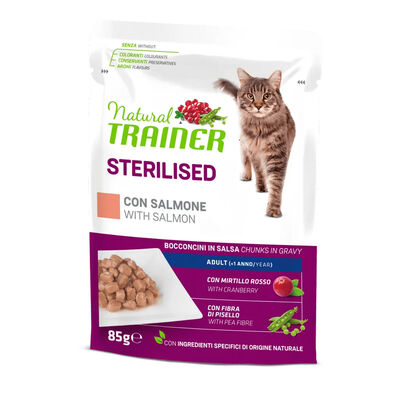 Natural Trainer Cat Adult Sterilised Salmone 85gr