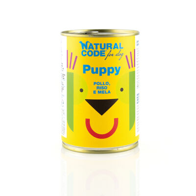 Natural Code Dog Puppy 01 Pollo, Riso e Mela 400 gr