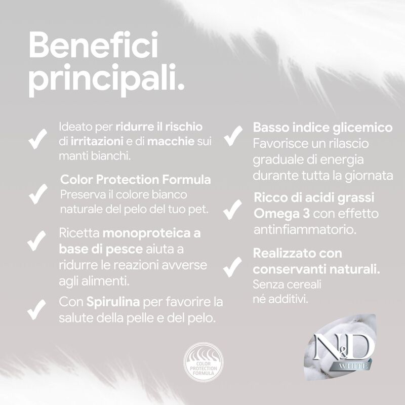 N&D Farmina White Puppy Mini Branzino, spirulina e finocchio 1,5 kg