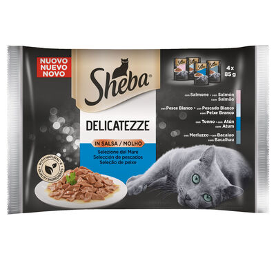 Sheba Cat Delicatezze in Salsa con Pesce 4 x 85 gr