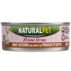 Naturalpet Prime Orme Kitten ragù Tacchino con cubetti di prosciutto cotto 85gr image number 0
