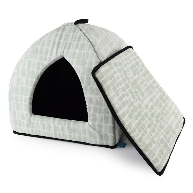 Leo Pet Cuccia Piramide Cleo Verde e Bianco 40x40xh40 cm 