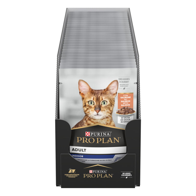 Purina Pro Plan Indoor Cat Adult con Salmone in Salsa 85 gr