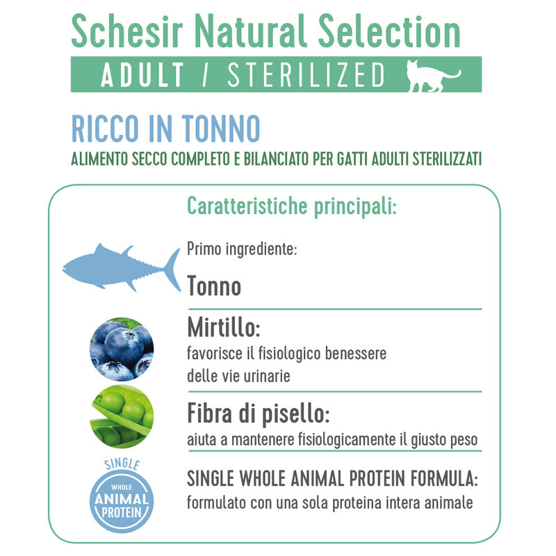 Schesir Natural Selection Cat ricco in tonno 350 gr