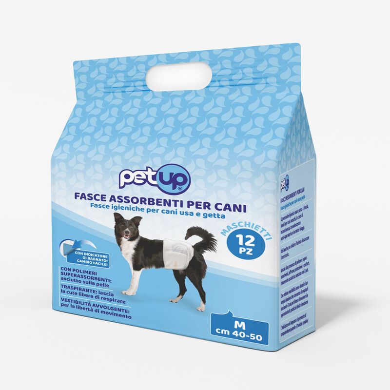 Petup Fasce Assorbenti per cani maschi Taglia M 12 pz