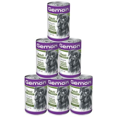 Gemon Dog All breeds Adult bocconi con Vitello, fegato ed ortaggi 1250gr