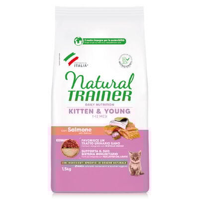 Natural Trainer Cat Kitten con Salmone 1,5 kg